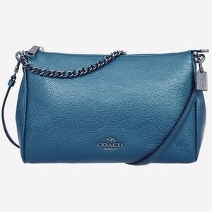 Coach Teal Leather Shoulder Bag